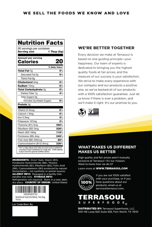 Terrasoul Superfoods Premium Nutritional Yeast Flakes - Image 5