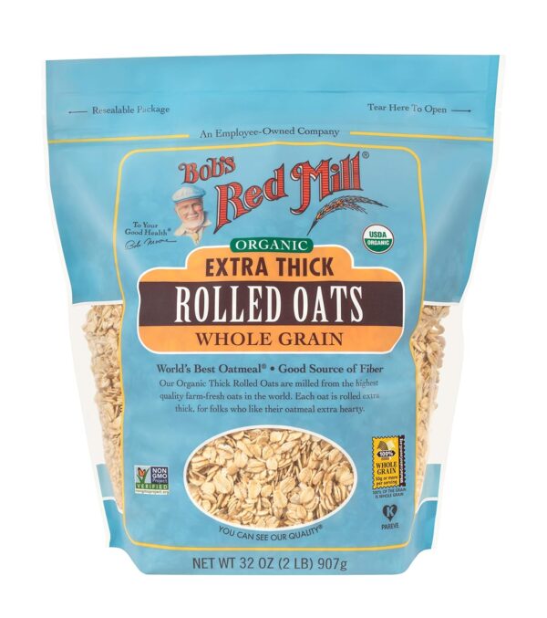 Bob's Red Mill Organic Extra Thick Rolled Oats - Image 5