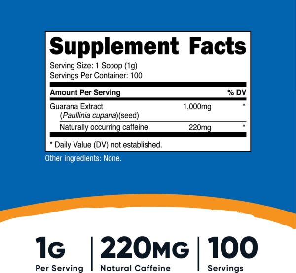 Nutricost Guarana Extract Powder - Image 3