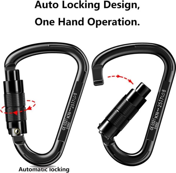 All Black Carabiners - Image 2