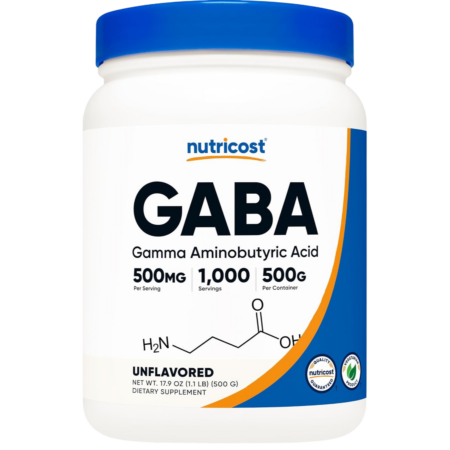 Nutricost Pure GABA 500G Powder (Gamma Aminobutyric Acid)